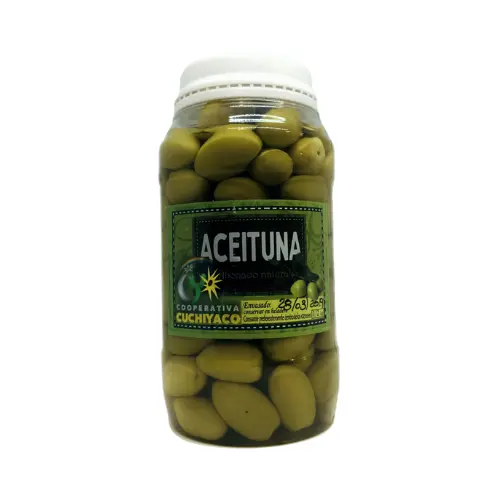 [p0230] ACEITUNA VERDE CUCHIYACO PET X 500 GRS